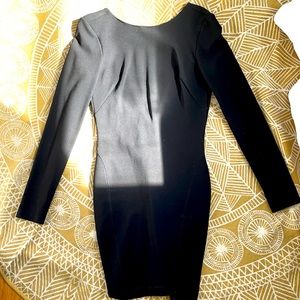 Black sexy naked back dress